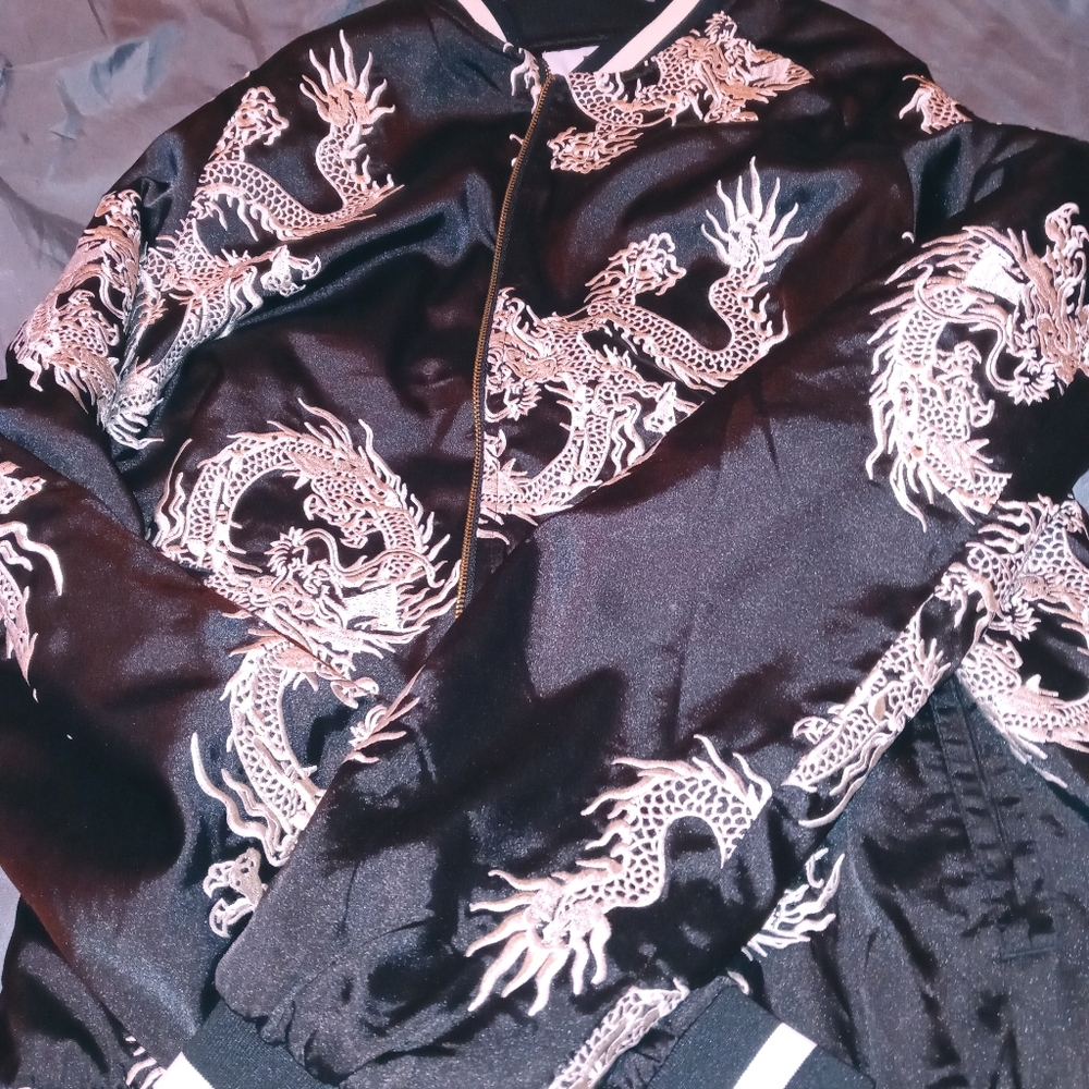 Black Dragon Hip Hop Jacket